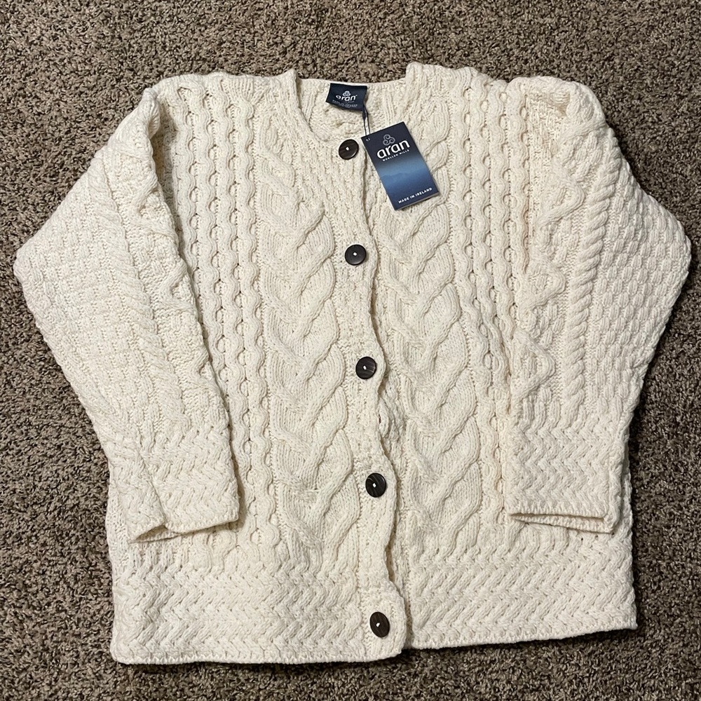 Aran Wool Cardigan